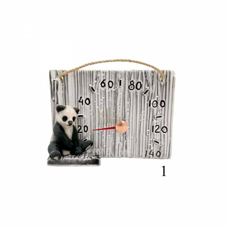 Thermomètre de sauna en céramique - panda, 1