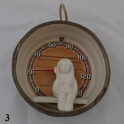 Thermomètre de sauna en céramique - baril - 3