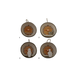 Thermomètre de sauna en céramique - baril 