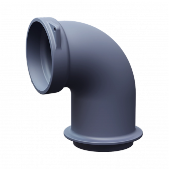 Coude de conduit de fumée en fonte pour poêles de sauna GEFEST , 90°, Ø115 mm