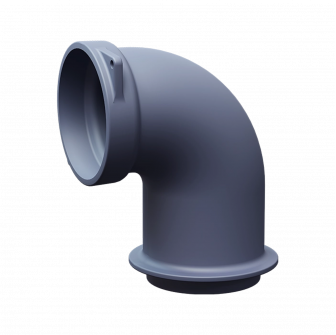 Coude de conduit de fumée en fonte pour poêles de sauna GEFEST , 90°, Ø150 mm
