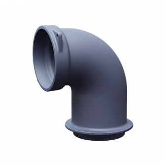Coude de conduit de fumée en fonte pour poêles de sauna GEFEST , 90°, Ø180 mm