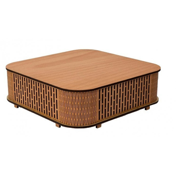 Lampe de sauna carrée BIRRA LED, bois clair