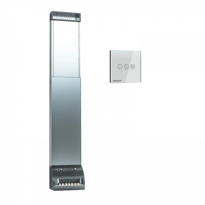 Système de climatisation pour sauna SAUNUM Base S Solution, panneau de commande blanc