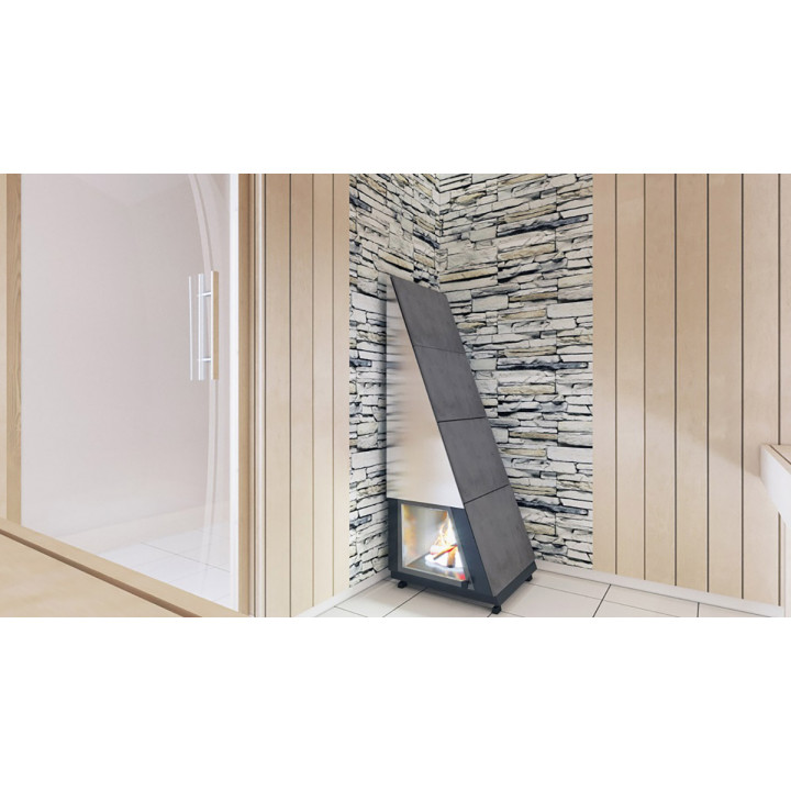 Poêle de sauna combiné - MISA LAAVU 9 kW, droite