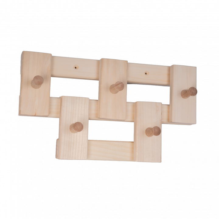 Cintre en bois de tilleul avec 5 crochets