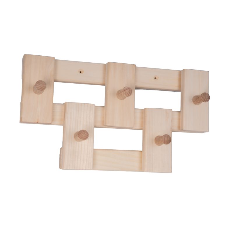 Cintre en bois de tilleul avec 5 crochets