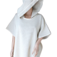 Poncho-serviette en lin avec capuche