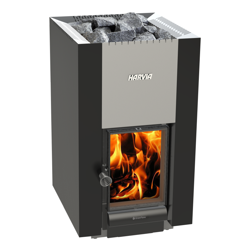 Poêle à bois pour sauna - HARVIA 22 GreenFlame noir