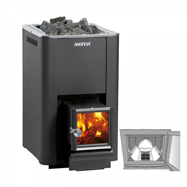 Poêle à bois pour sauna - Harvia Pro 20 SL BimSchV2 noir
