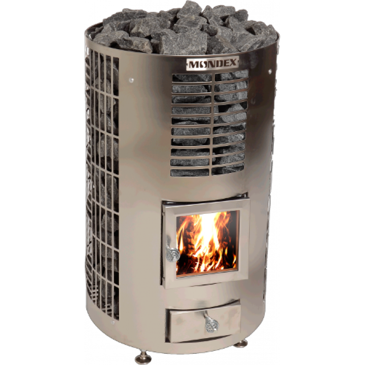 Poêle à bois pour sauna MONDEX KLAPI, acier inoxydable