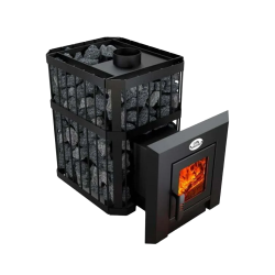 Poêle à bois pour sauna - NOVA KLASSIK 18 avec réseau, portes vitrées 