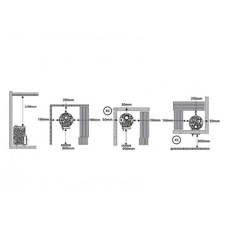 Poêle à bois pour sauna - STOVEMAN 13-LS