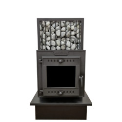 Poêle à bois pour sauna - SUMMIT MANASLU avec boîte à vapeur et filet  Poêle à bois pour sauna - SUMMIT MANASLU avec boîte à vapeur et filet