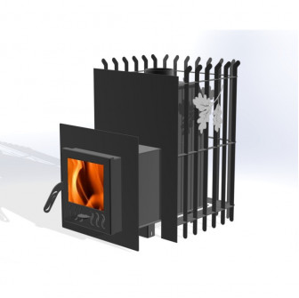 Poêle à bois pour sauna - TEPLODAR ETNA 12 avec portes vitrées