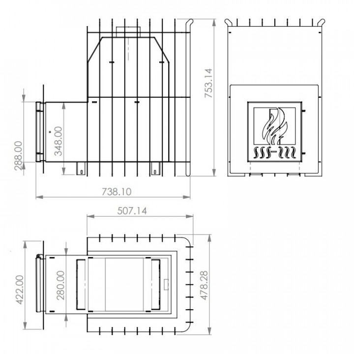 Poêle à bois pour sauna - TEPLODAR ETNA 18 avec portes vitrées