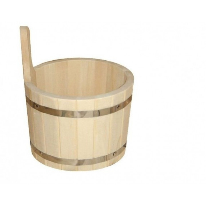 Seau en bois avec insert en plastique, 5 l