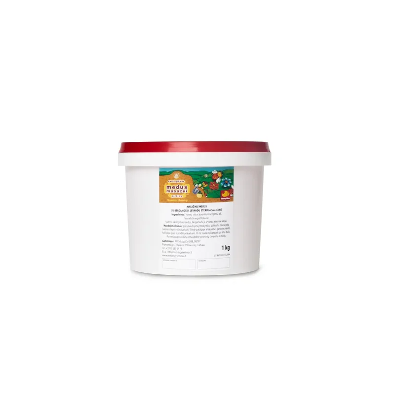 MIEL DE MASSAGE rafraîchissant et stimulant aux huiles essentielles de bergamote et de lavande, 1 kg