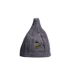 Bonnet de sauna en coton - GRIS 
