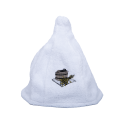 Bonnet de sauna en coton - BLANC - 0
