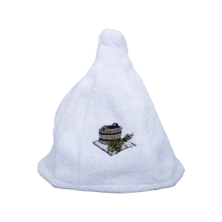 Bonnet de sauna en coton - BLANC  Bonnet de sauna en coton - BLANC
