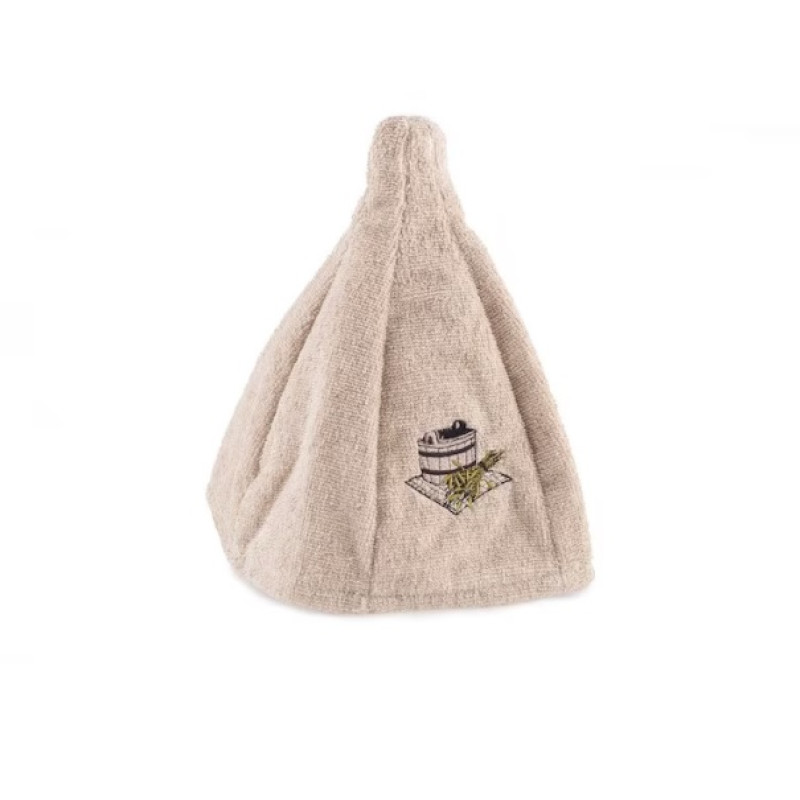 Bonnet de sauna en coton - BEIGE