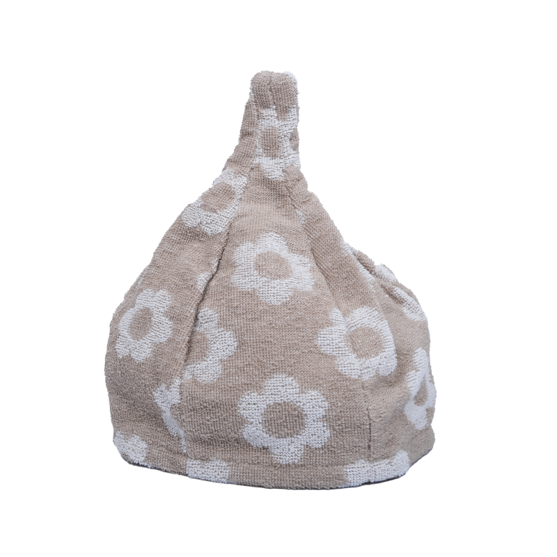 Bonnet de sauna en coton - FLEURS