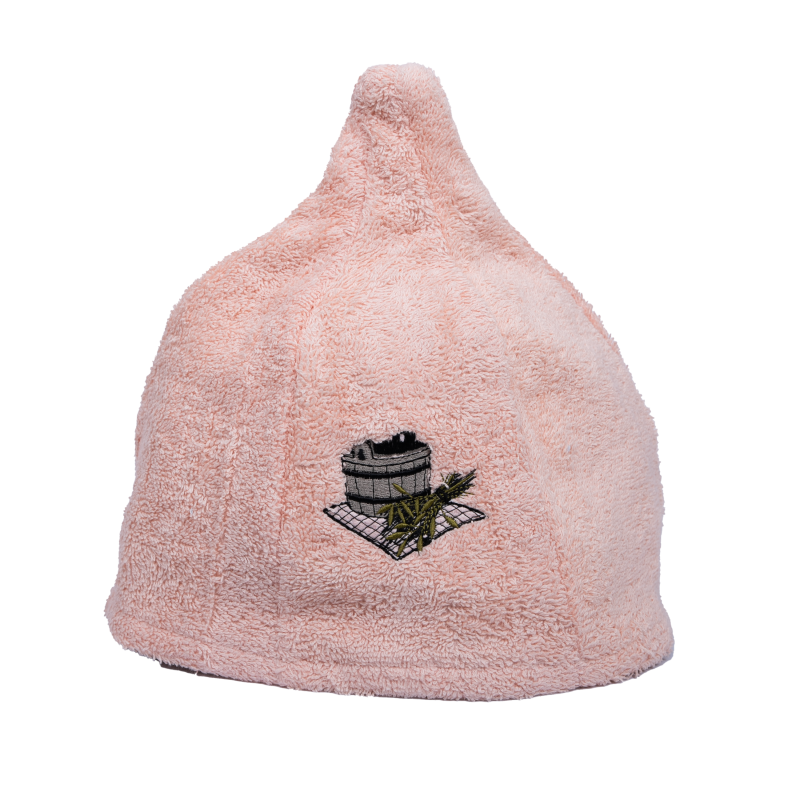 Bonnet de sauna en coton - PEACH Bonnet de sauna en coton - PEACH