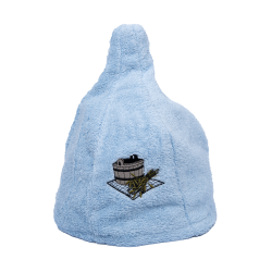 Bonnet de sauna en coton - BLEU CLAIR 