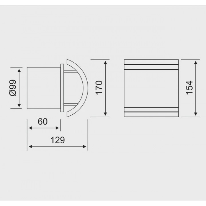 Ventilateur de sauna MM-S avec clapet arrière et finition bois courbé d/100mm