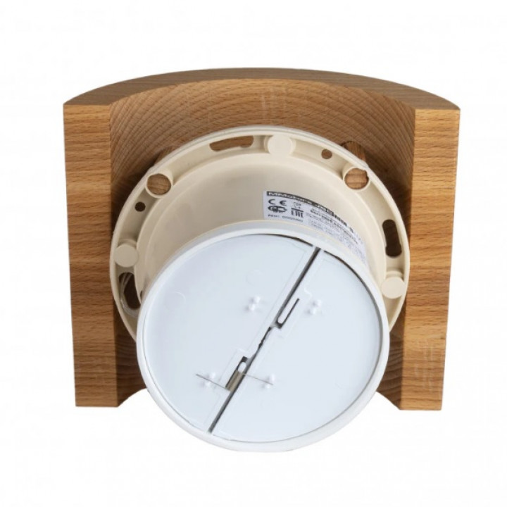 Ventilateur de sauna MM-S avec clapet arrière et finition bois courbé d/100mm