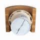 Ventilateur de sauna MM-S avec clapet arrière et finition bois courbé d/100mm