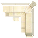 Banc de sauna modulaire PREMIUM, Aspen - 12