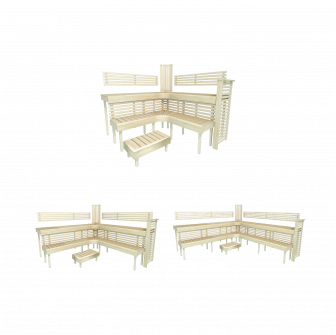 Banc de sauna modulaire PREMIUM, Aspen