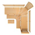 Banc de sauna modulaire PREMIUM, Aulne - 5