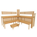 Banc de sauna modulaire PREMIUM, Aulne - 13