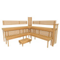 Banc de sauna modulaire PREMIUM, Aulne - 8
