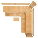 Banc de sauna modulaire PREMIUM, Aulne - 2