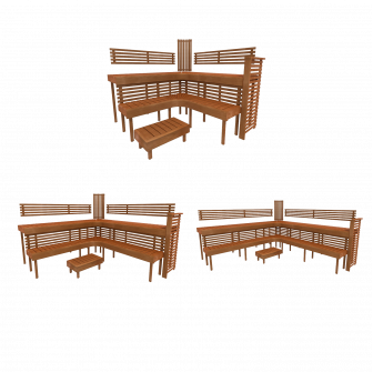 Banc de sauna modulaire PREMIUM, Thermo tremble
