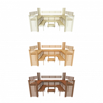 Banc de sauna modulaire PROFESSIONAL, 3200x2090mm
