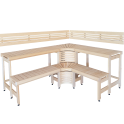 Bancs de sauna modulaires avec design « Sun Corner » 1823 × 2146 mm - 1