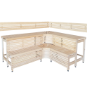 Bancs de sauna modulaires avec design « Sun Corner » 1823 × 2146 mm - 0