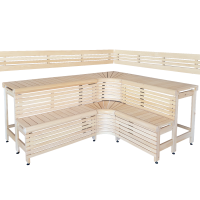 Bancs de sauna modulaires avec design « Sun Corner » 2114 × 2696 mm