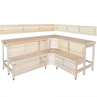 Bancs de sauna modulaires avec design « Sun Corner » 1823 × 2146 mm