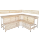 Bancs de sauna modulaires avec design « Sun Corner » 2114 × 2696 mm