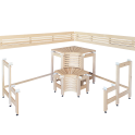 Bancs de sauna modulaires avec design « Sun Corner » 1823 × 2146 mm - 2