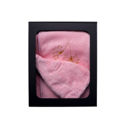 Coffret cadeau pour ELLE. Bonnet et tablier de sauna pour femme - ROSE 