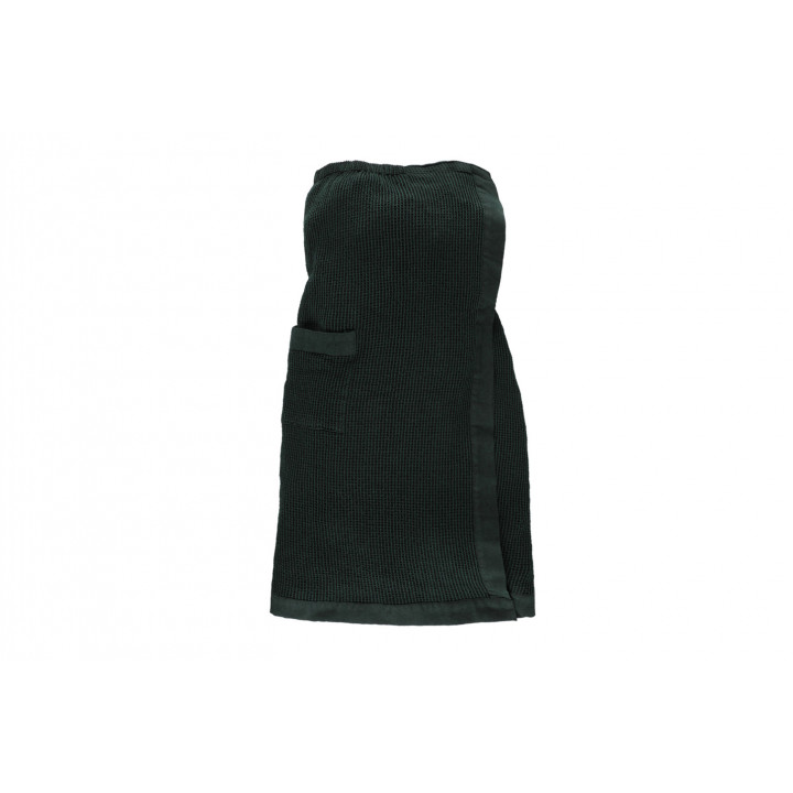 Coffret cadeau RENTO KENNO POUR ELLE. Serviette pour les cheveux et tablier, vert foncé.