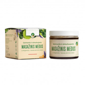 Mélange de massage au miel aux huiles essentielles de bergamote, de lavande et de romarin, 250 g