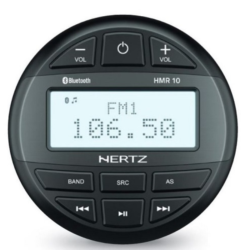 Centre musical HMR 10D, sans haut-parleurs, étanche, noir